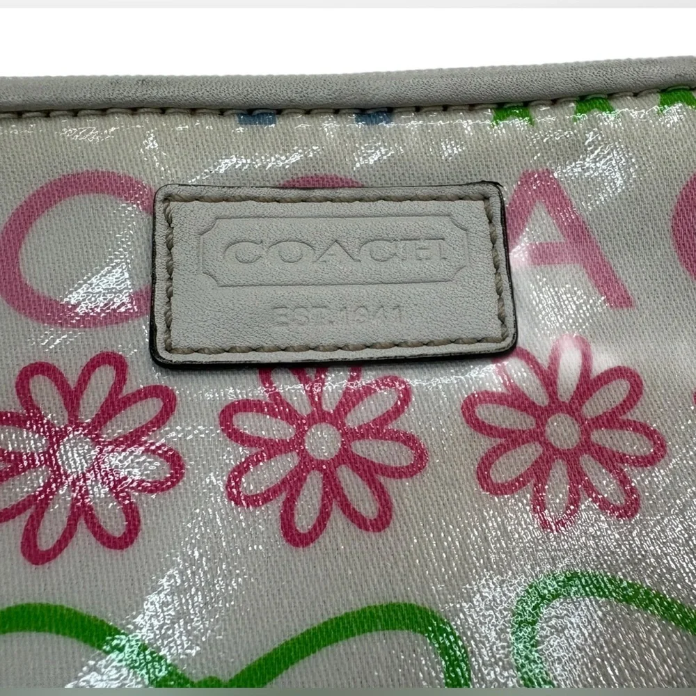 Coach Poppy Graffiti Cosmetic Makeup Bag Y2K Vintage